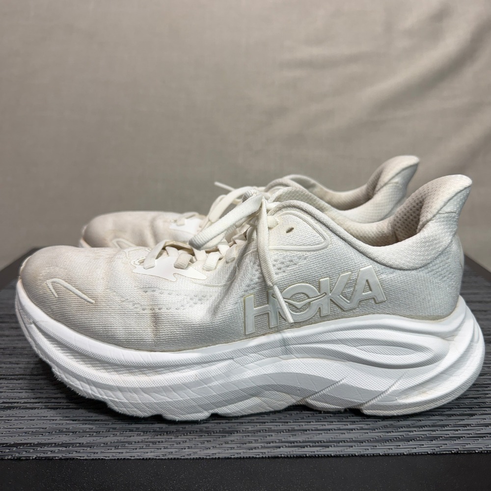 Hoka One Clifton 10 Running Shoes - Womens 6B - White 1162031 WWH